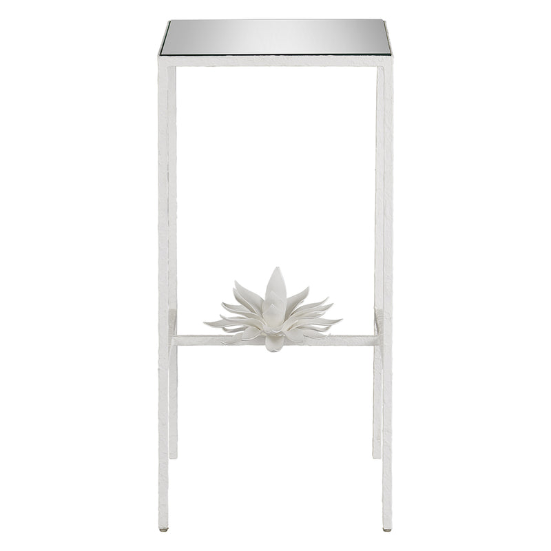 Currey & Co Sisalana White Accent Table