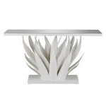 Currey & Co Agave White Console Table