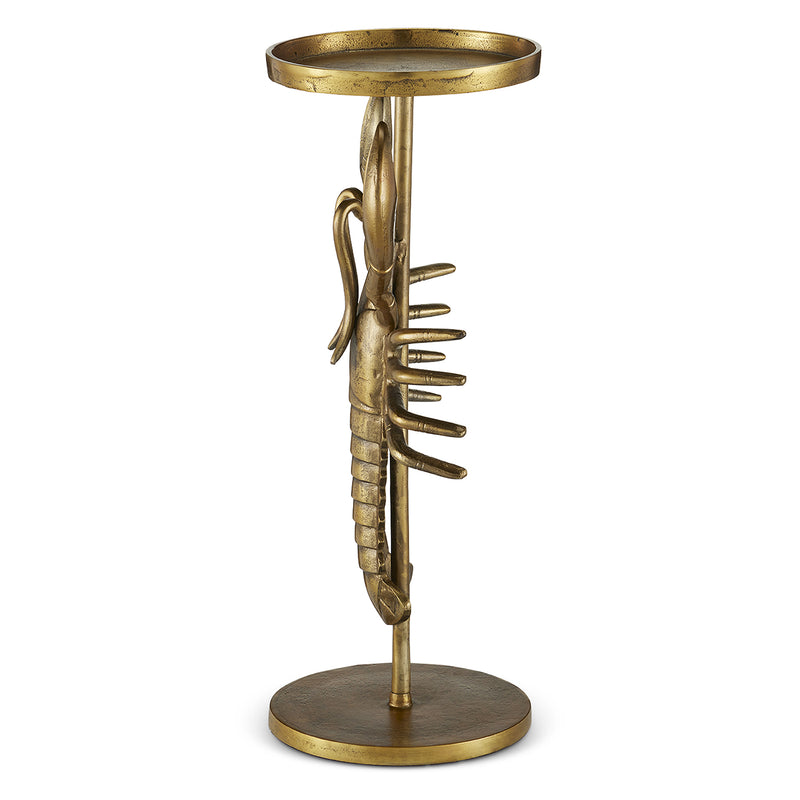 Currey & Co Georgetown Brass Drink Table