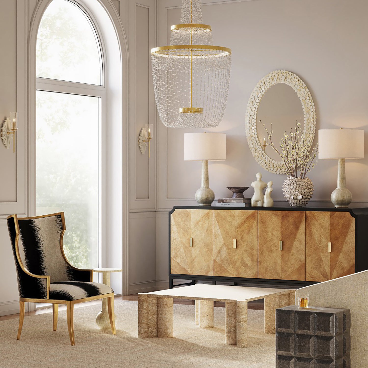 Currey & Co Bower Side Table