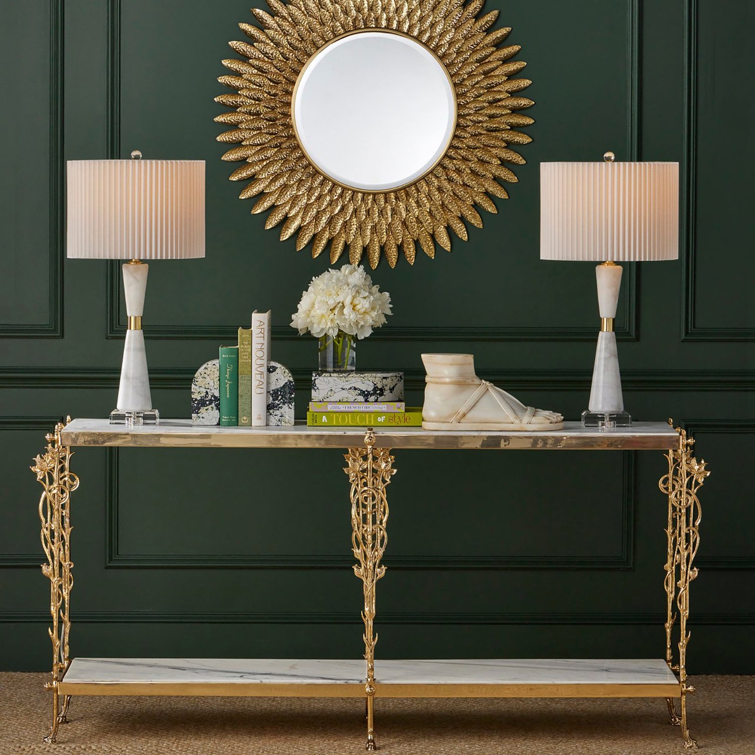 Currey & Co Fiore Console Table