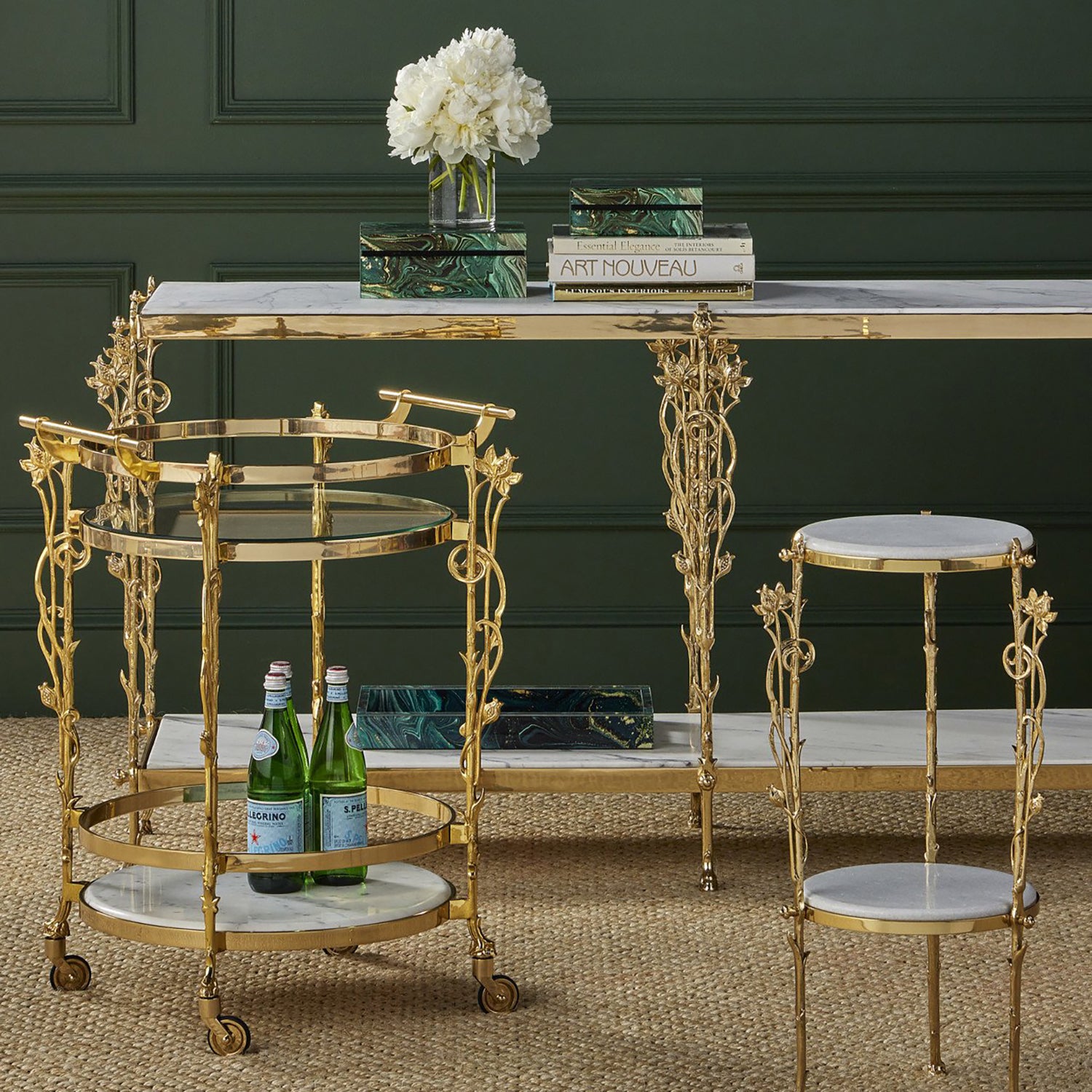 Currey & Co Fiore Bar Cart