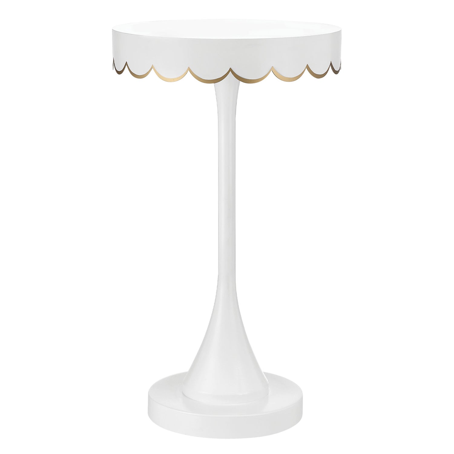 Currey & Co Enid White Accent Table