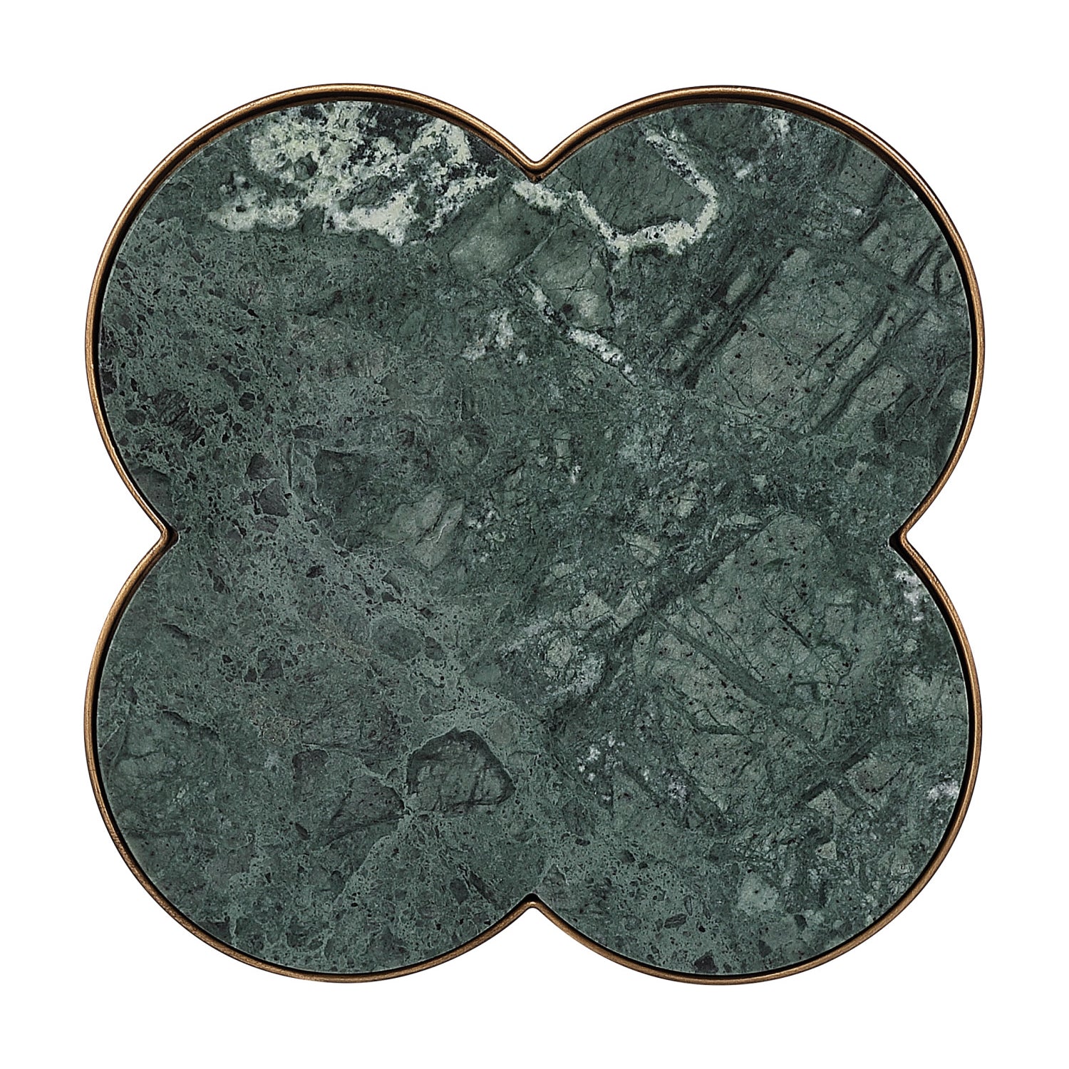 Currey & Co Quatrefoil Green Accent Table
