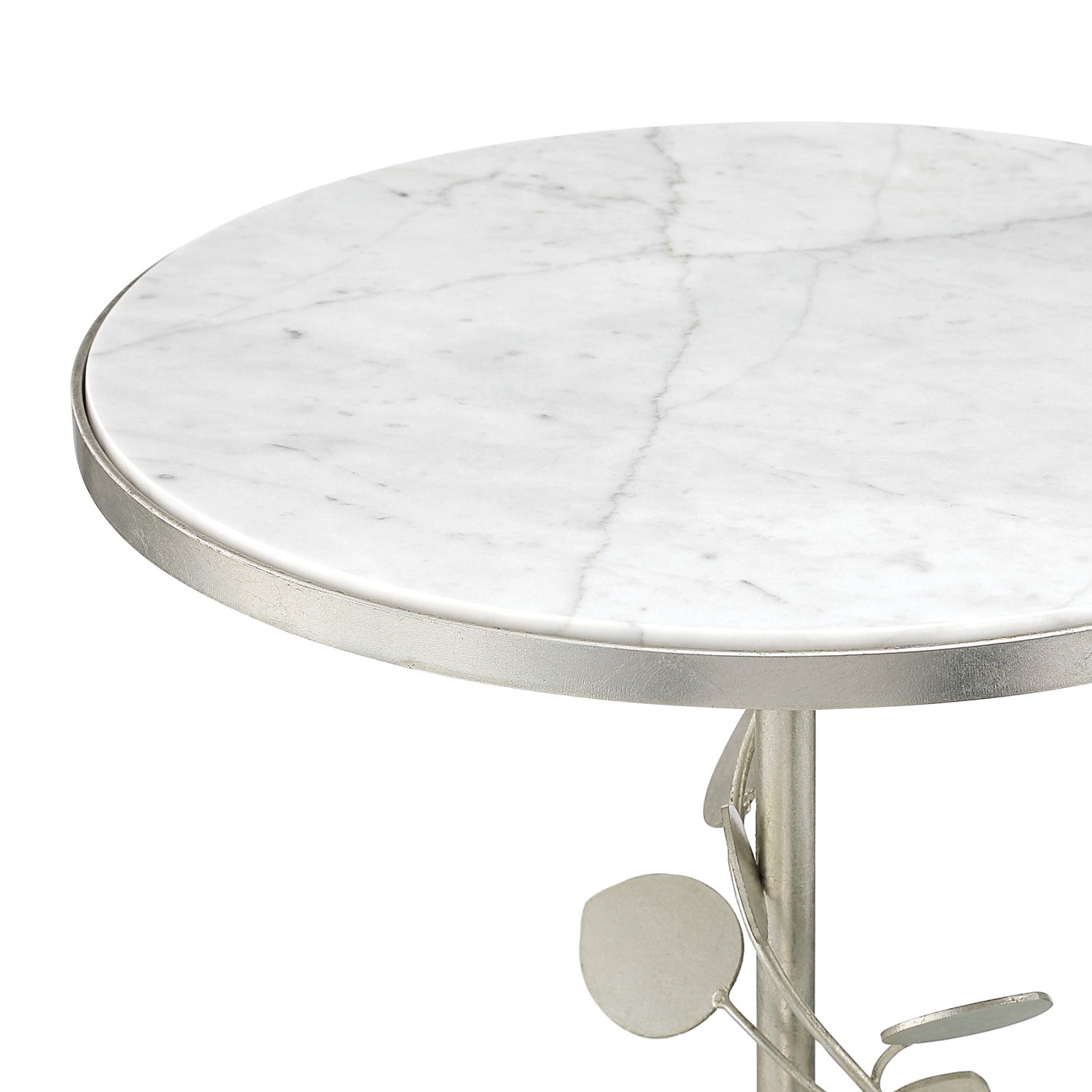 Currey & Co Lunaria Silver Accent Table