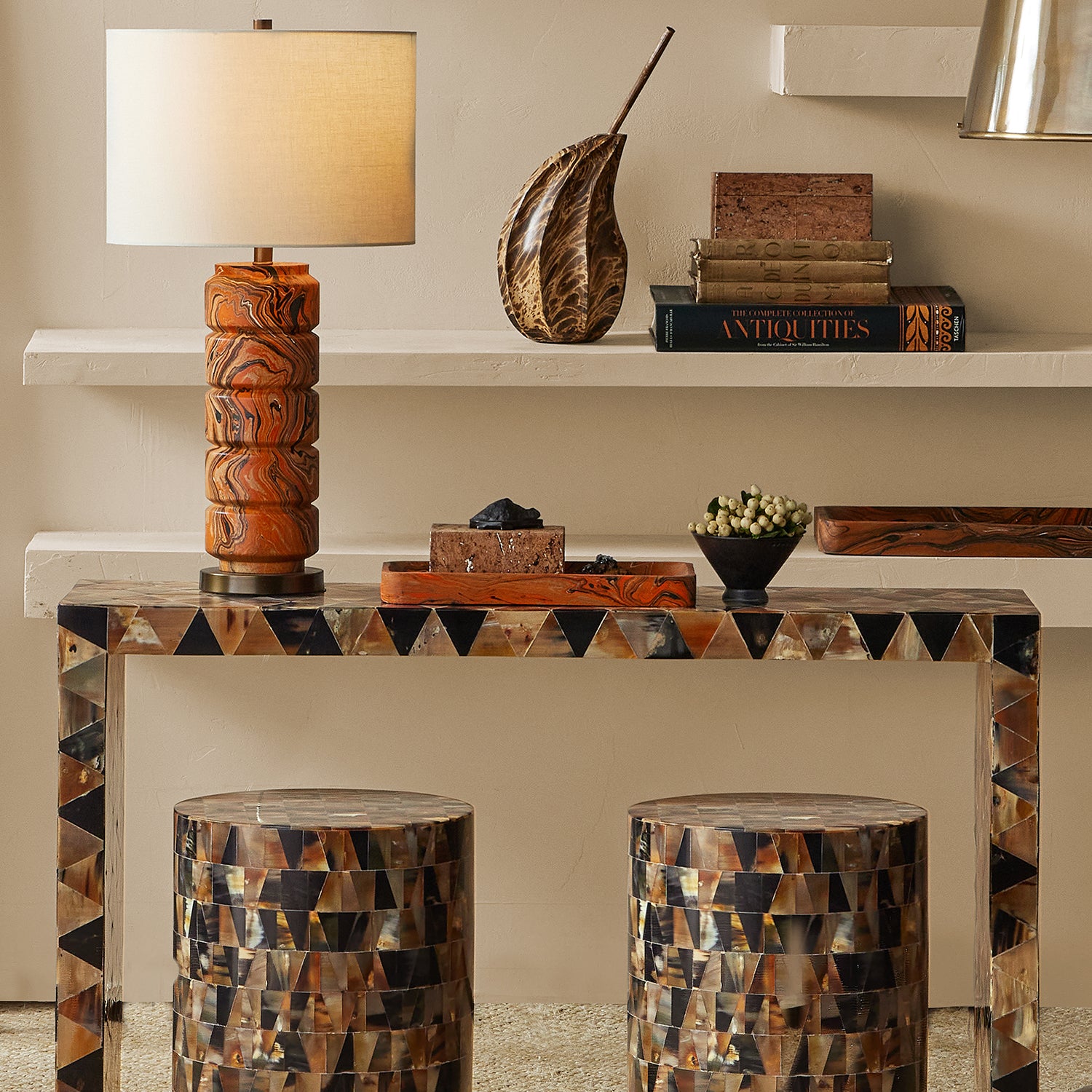 Currey & Co Brewster Accent Table