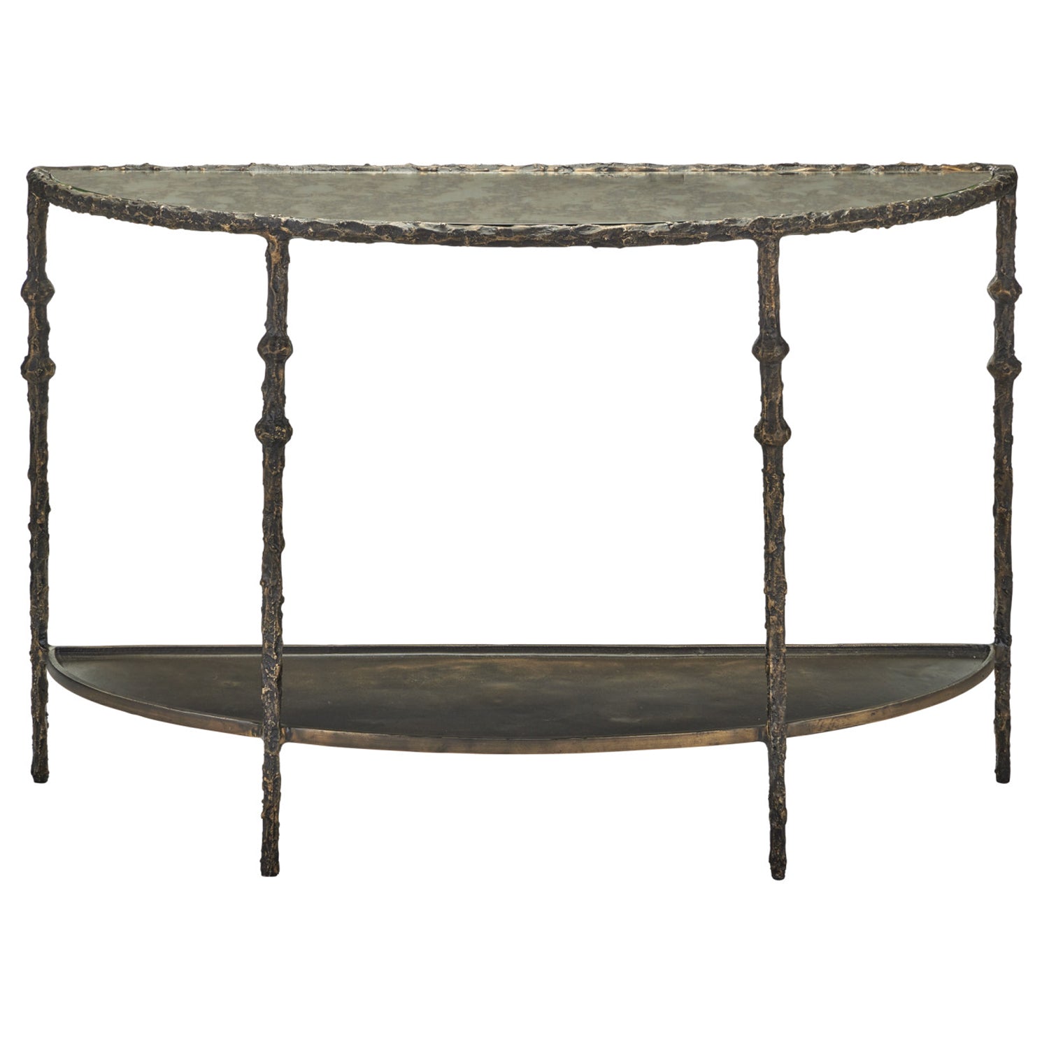 Currey & Co Spalzato Demi-Lune Console Table