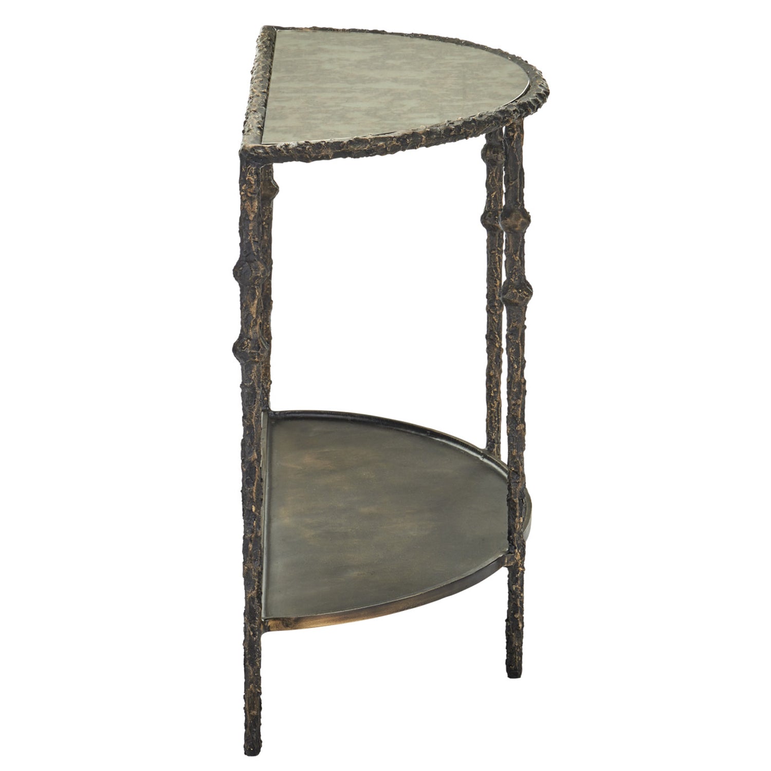 Currey & Co Spalzato Demi-Lune Console Table