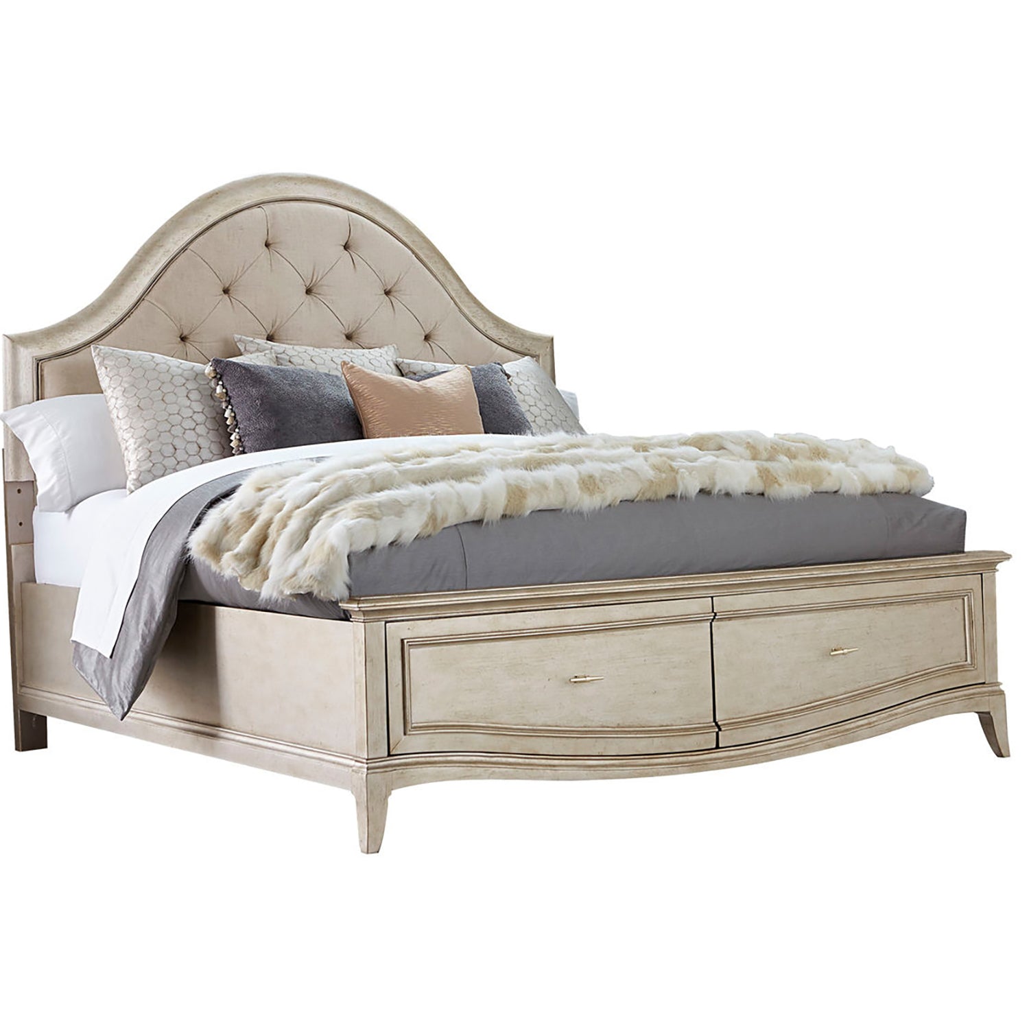 A.R.T. Furniture Starlite Upholstered Panel Bed With Storage