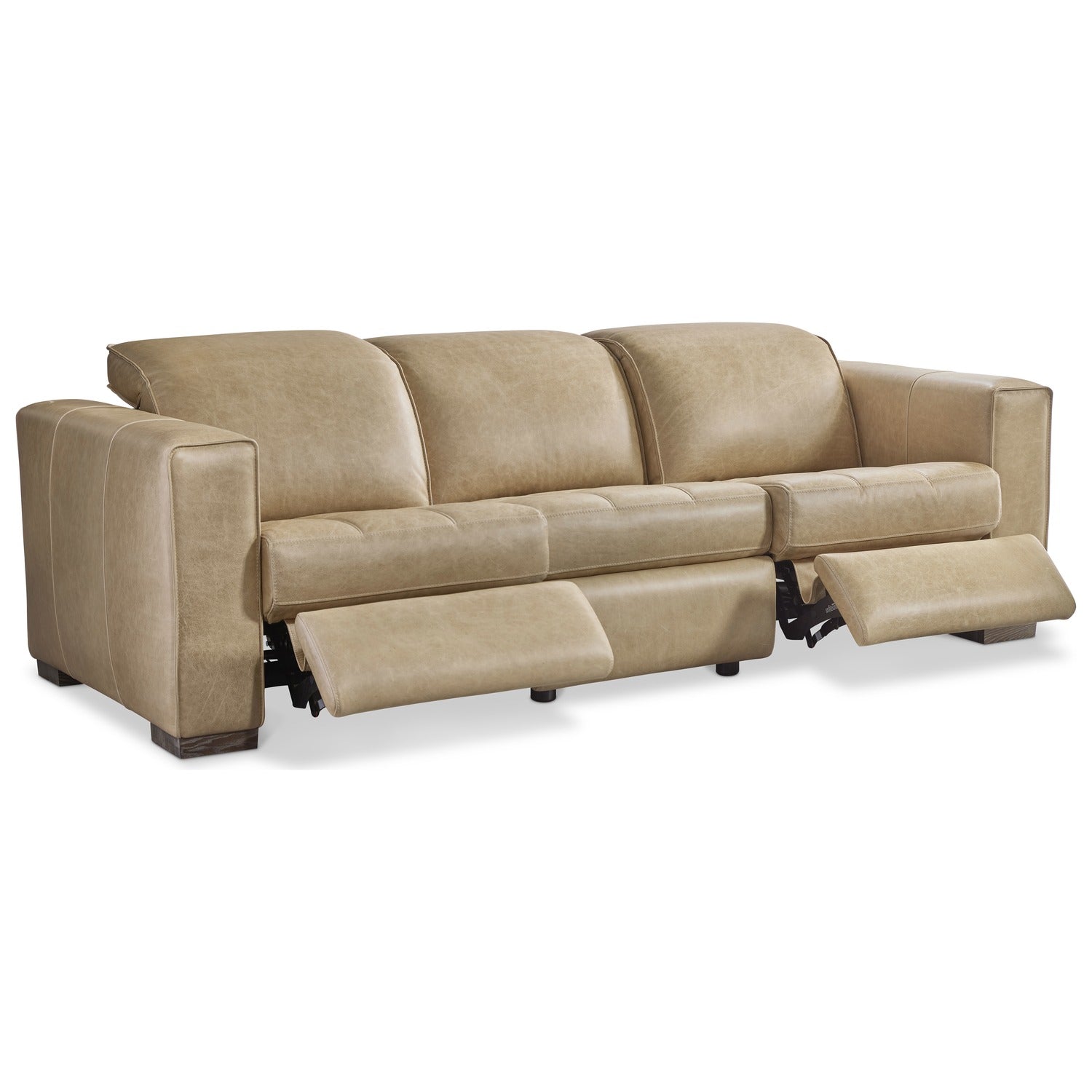 Bernhardt Motion Nest Leather Power Motion Sofa