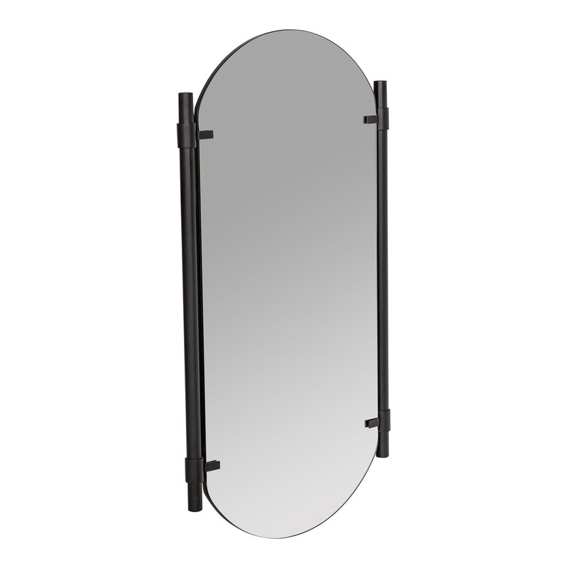 Vertical Black Phoebe Wall Mirror