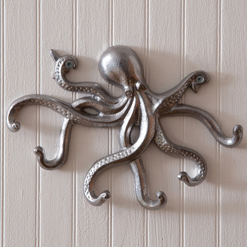 Octopus Metal Wall Hook Set of 2