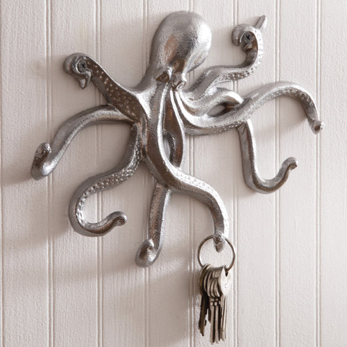 Octopus Metal Wall Hook Set of 2