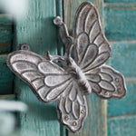 Cast Iron Butterfly Figurine Set of 2