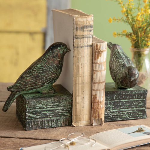 Perched Birds Bookend Set