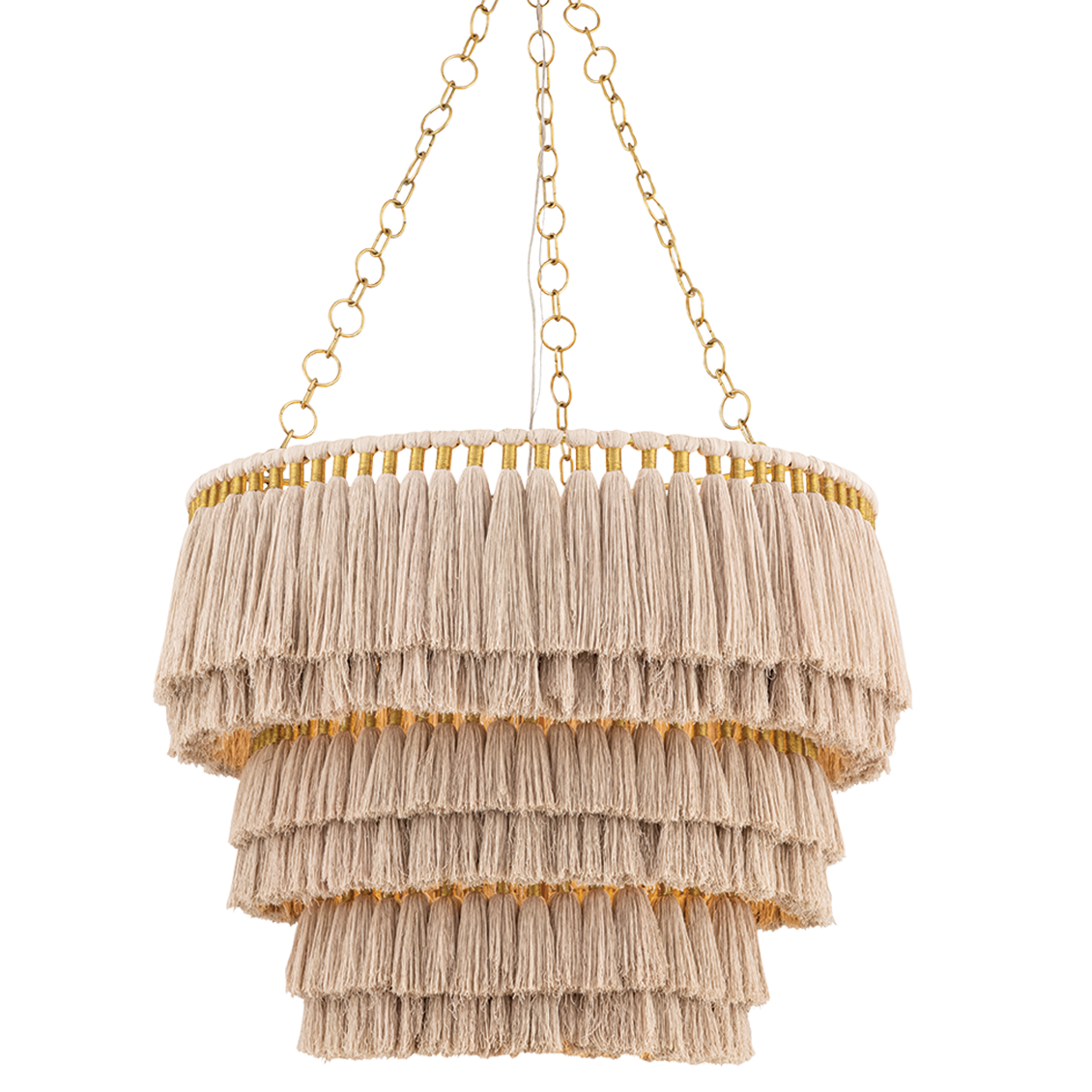Hudson Valley Lighting High Falls Chandelier in Aged Brass, primary product view