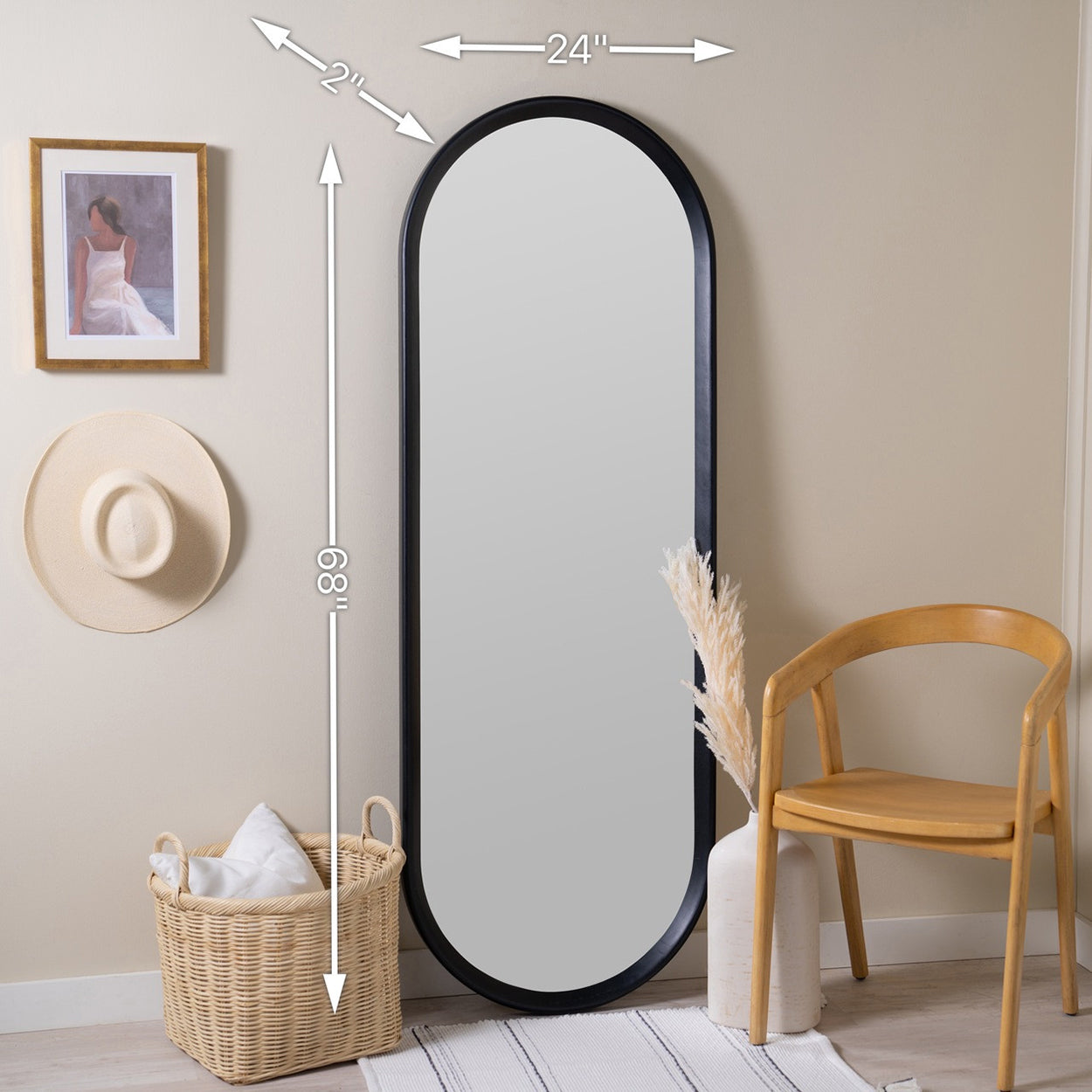 Marci Black Wall Mirror