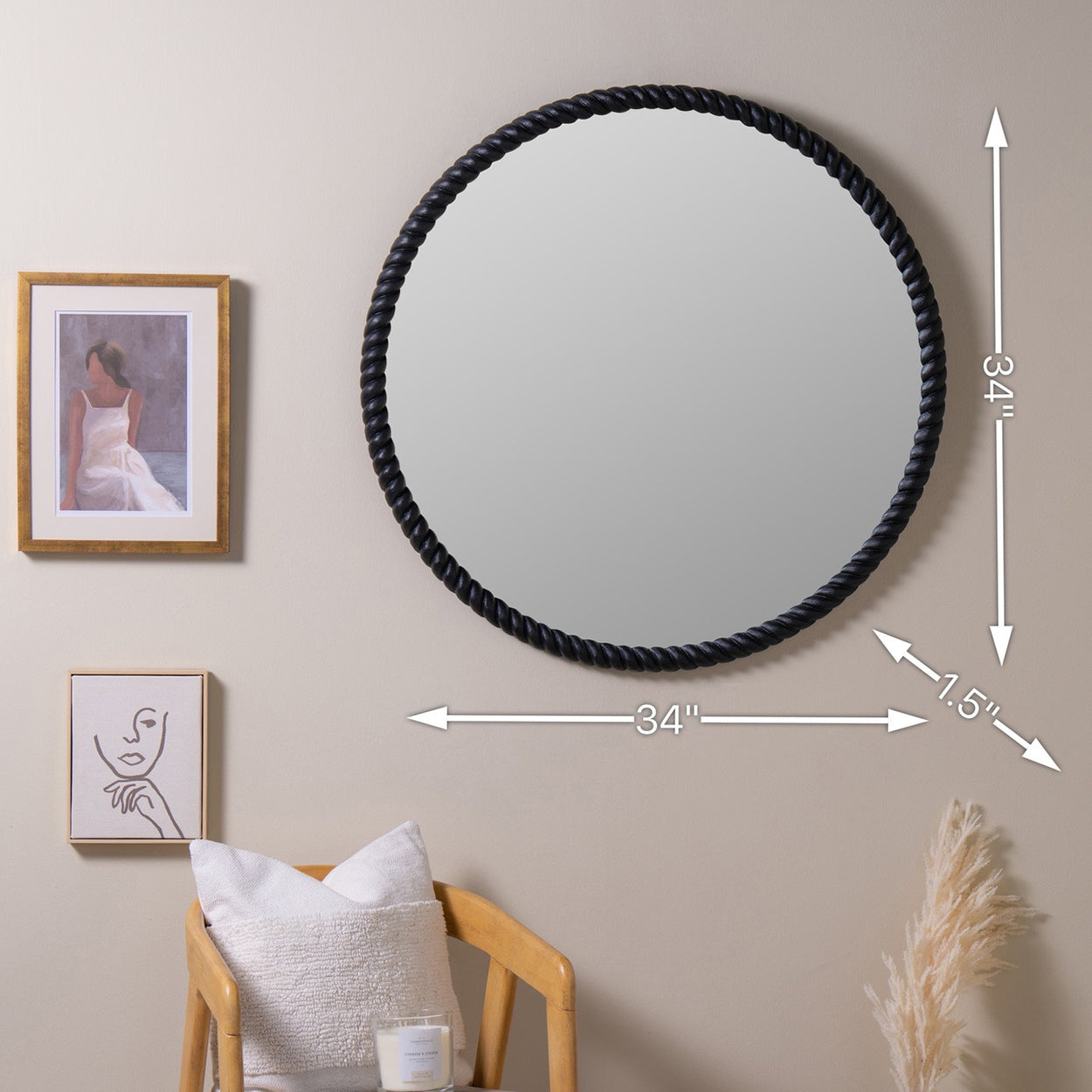 Eva Round Wall Mirror