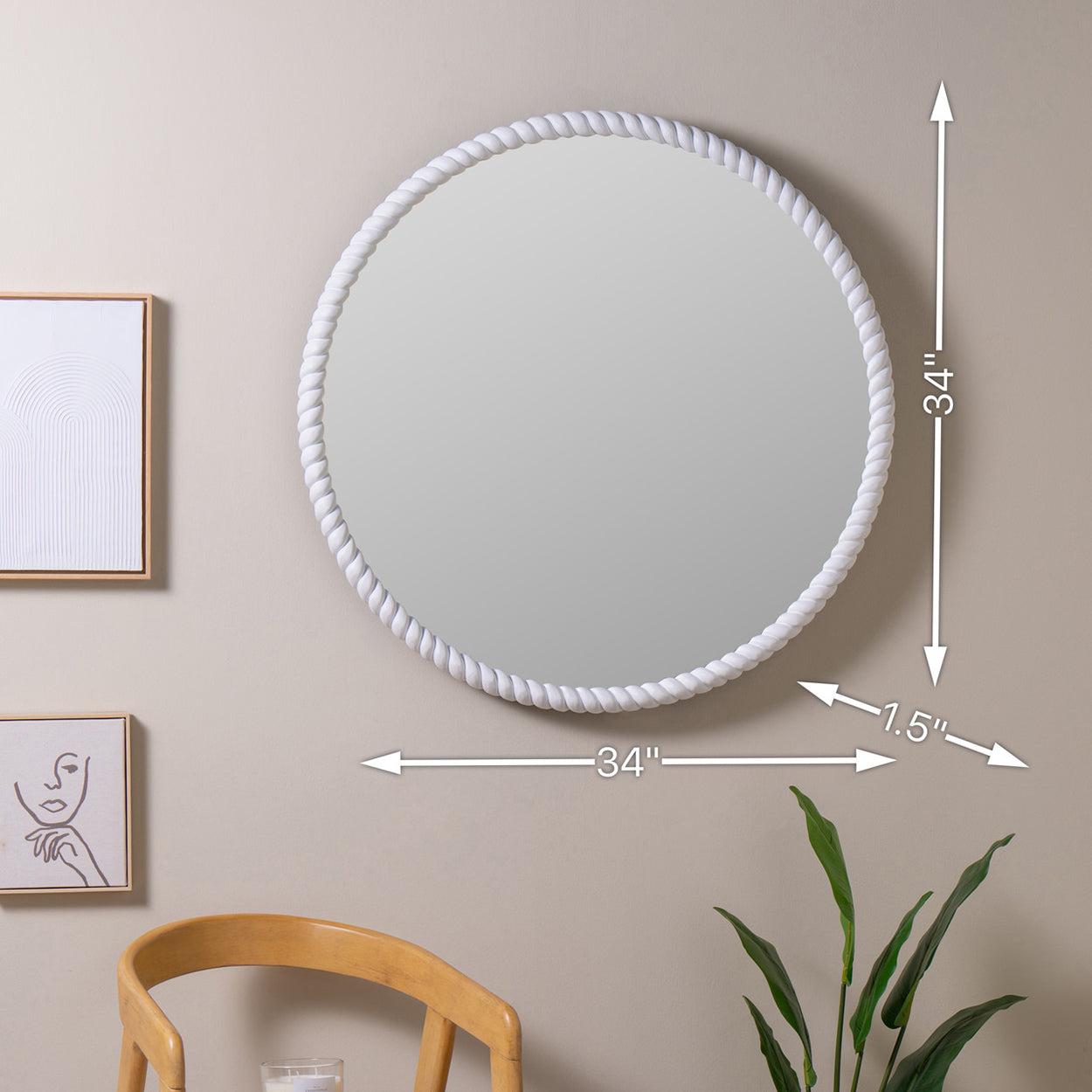 Eva Round Wall Mirror