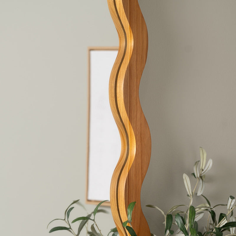 Brent Natural Wall Mirror – Paynes Gray
