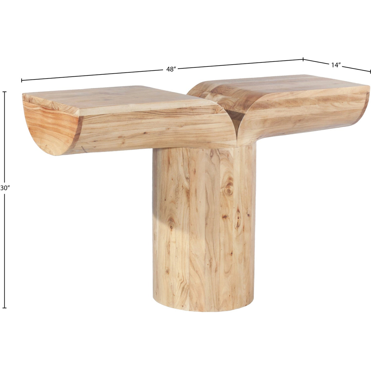 Tee Oak Acacia Wood Console Table