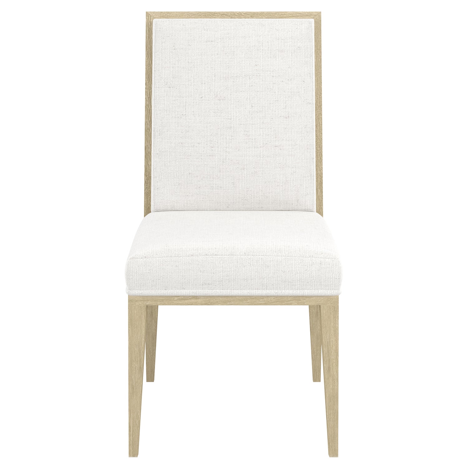 Eave Upholstered Side Chair Set of 2 in Sundrenched Oak, close-up of the parawood surface