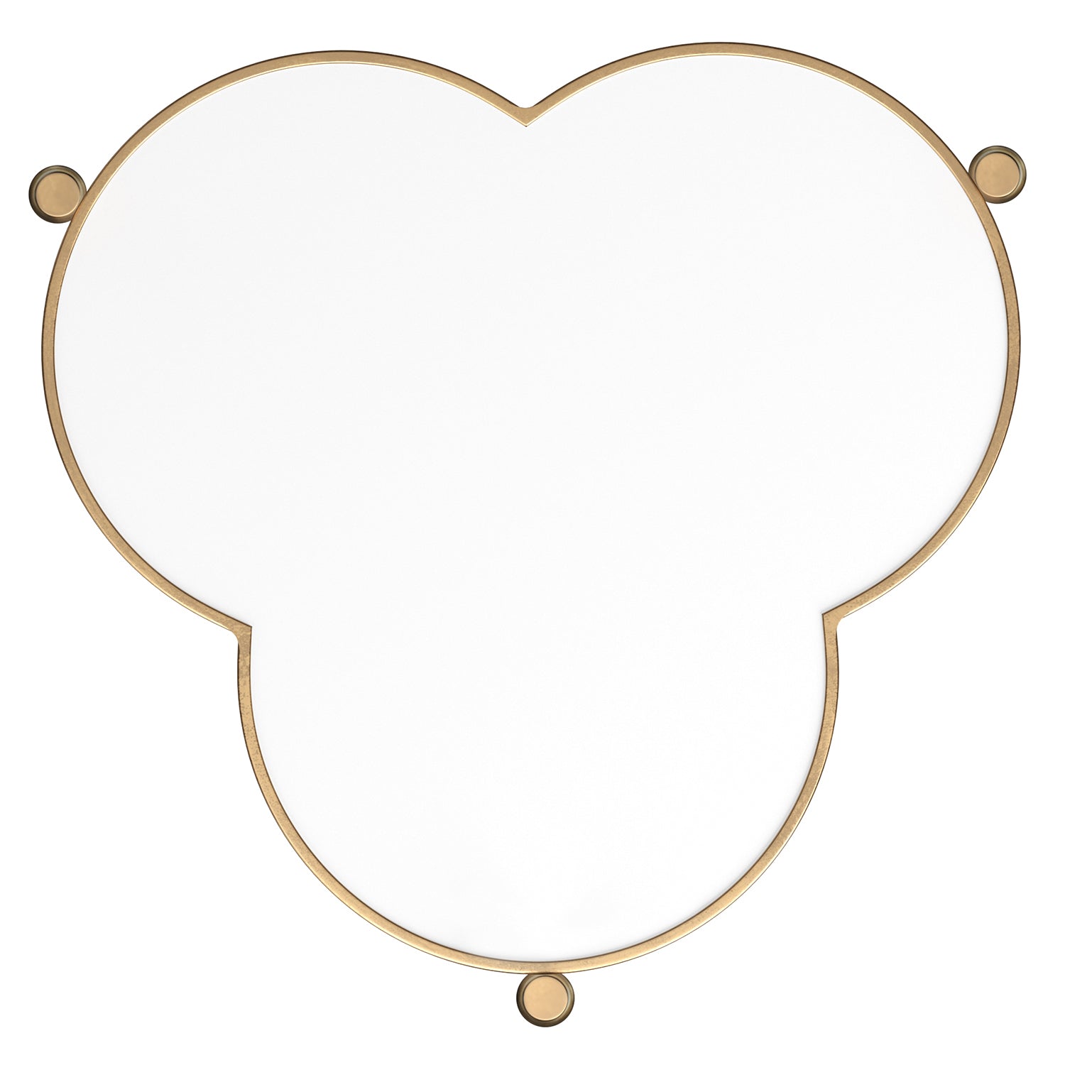 Eave Brass Accent Table in Antique Brass accent table, styled in a room setting