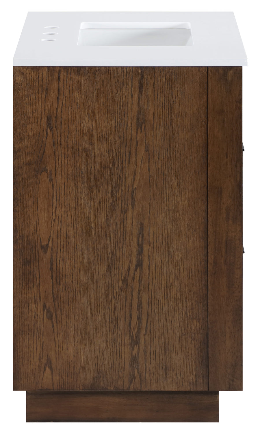 Willard 30in Brown Engineered Stone And Solid Wood Bathroom Vanity