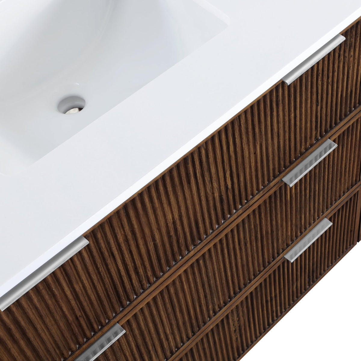 Willard 36in Brown Engineered Stone And Solid Wood Bathroom Vanity