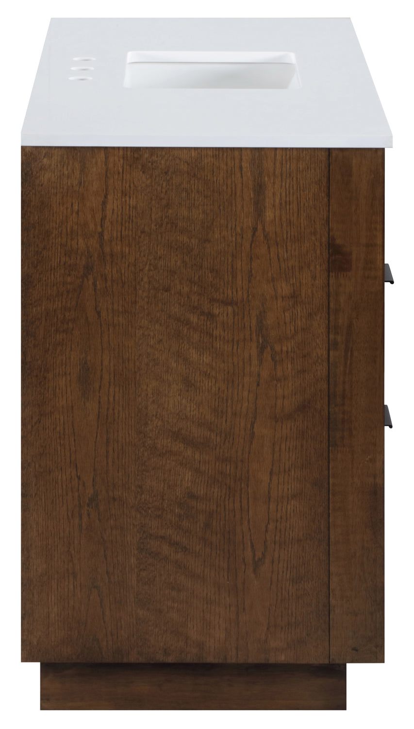 Willard 48in Brown Engineered Stone And Solid Wood Bathroom Vanity