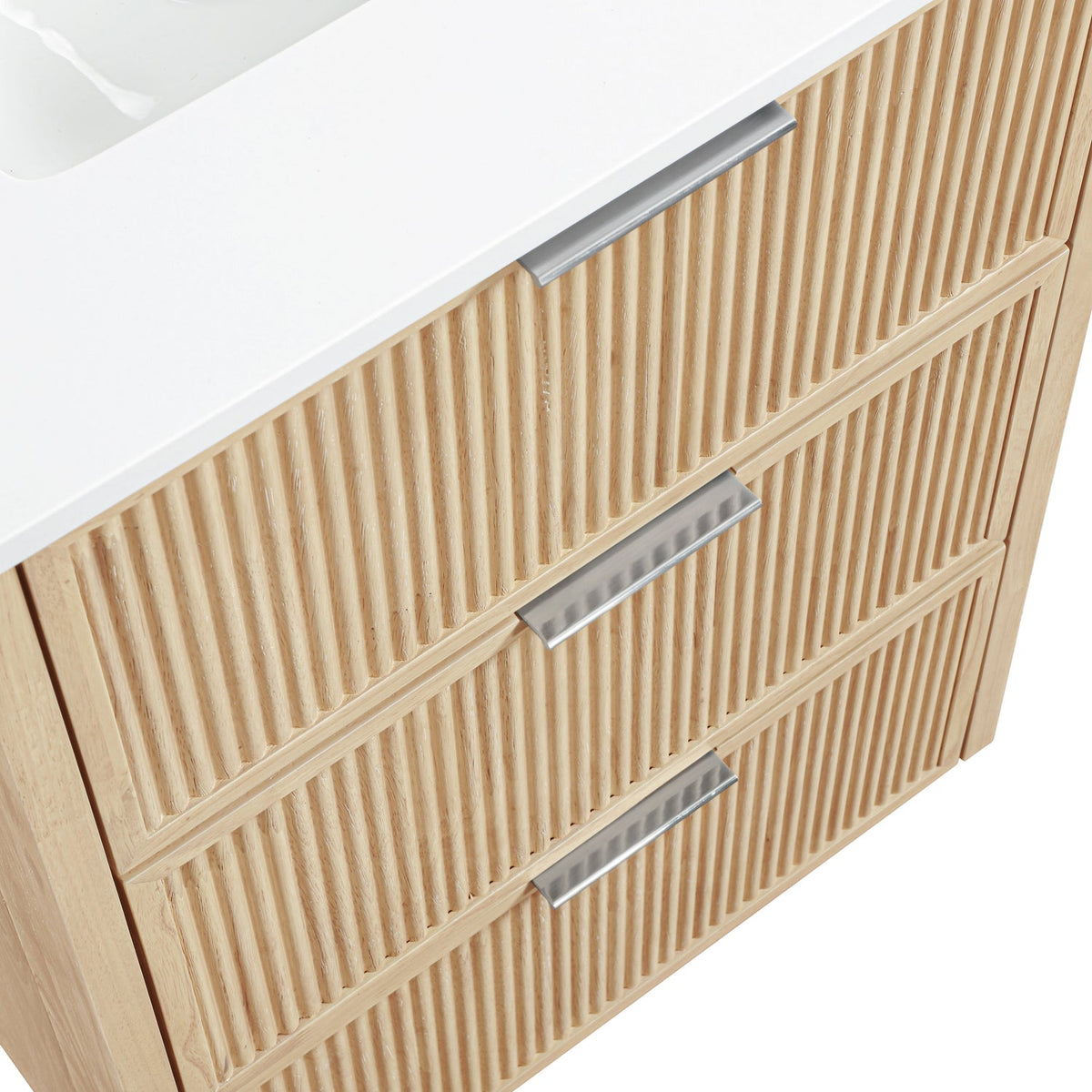 Willard 24in Natural Engineered Stone And Solid Wood Bathroom Vanity