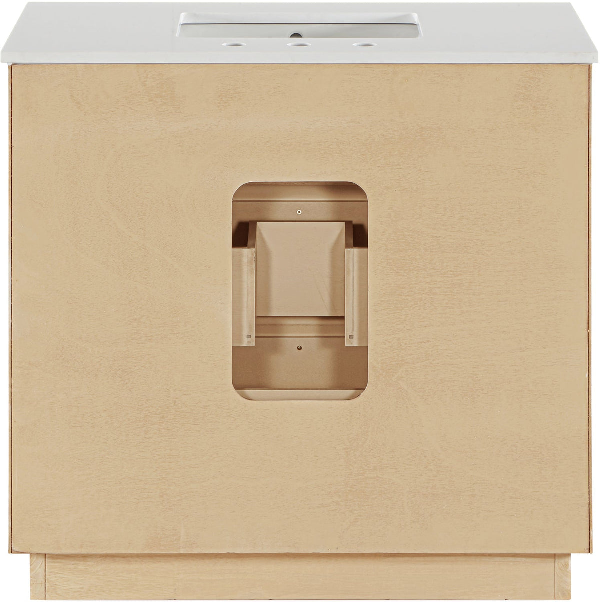Willard 36in Natural Engineered Stone And Solid Wood Bathroom Vanity