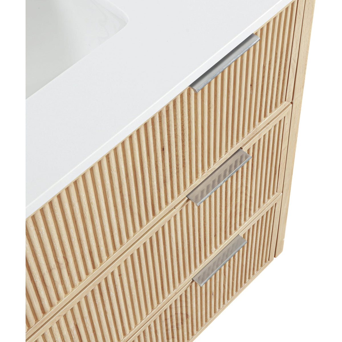 Willard 36in Natural Engineered Stone And Solid Wood Bathroom Vanity