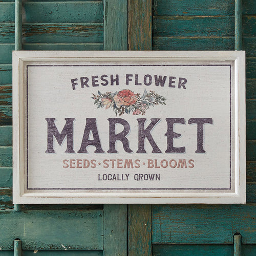 Locally Grown Flower Market Framed Wall Art