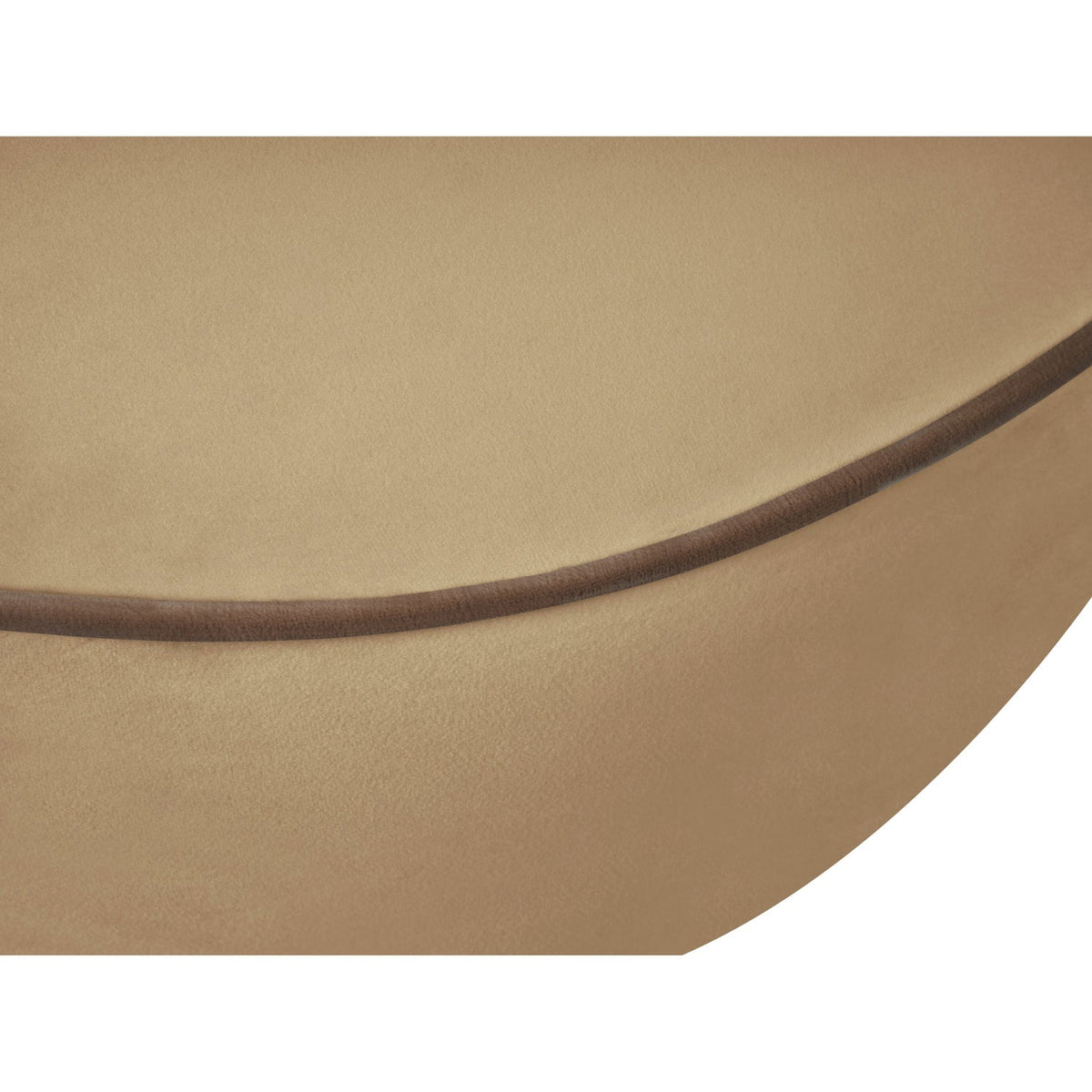 Swerve 7 7in Beige Velvet Upholstered Loveseat