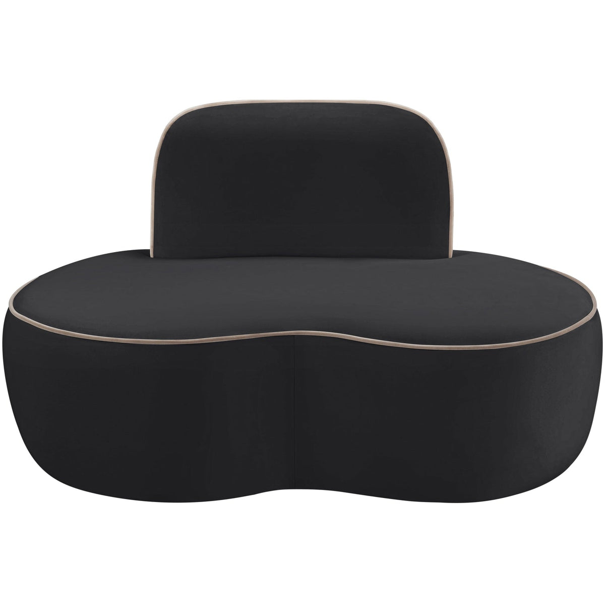 Swerve Black Velvet Upholstered Chair