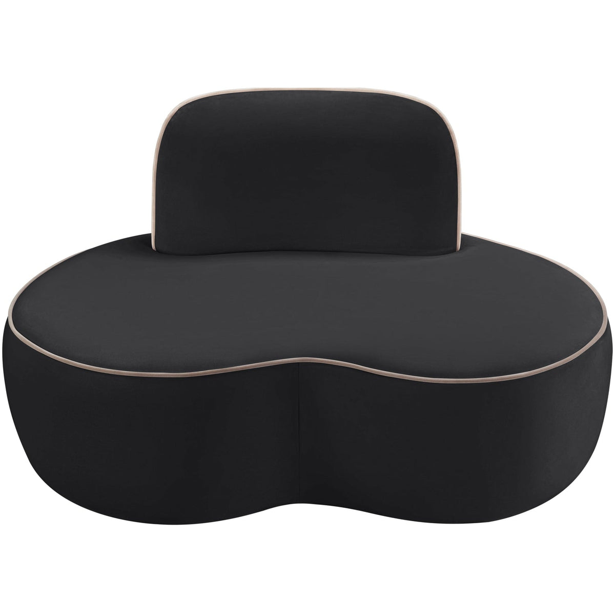 Swerve Black Velvet Upholstered Chair