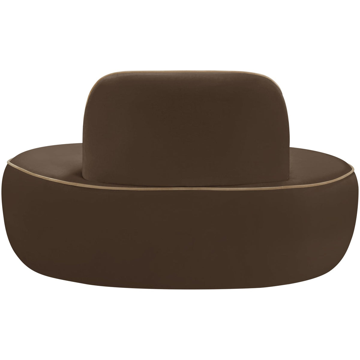 Swerve Brown Velvet Upholstered Chair