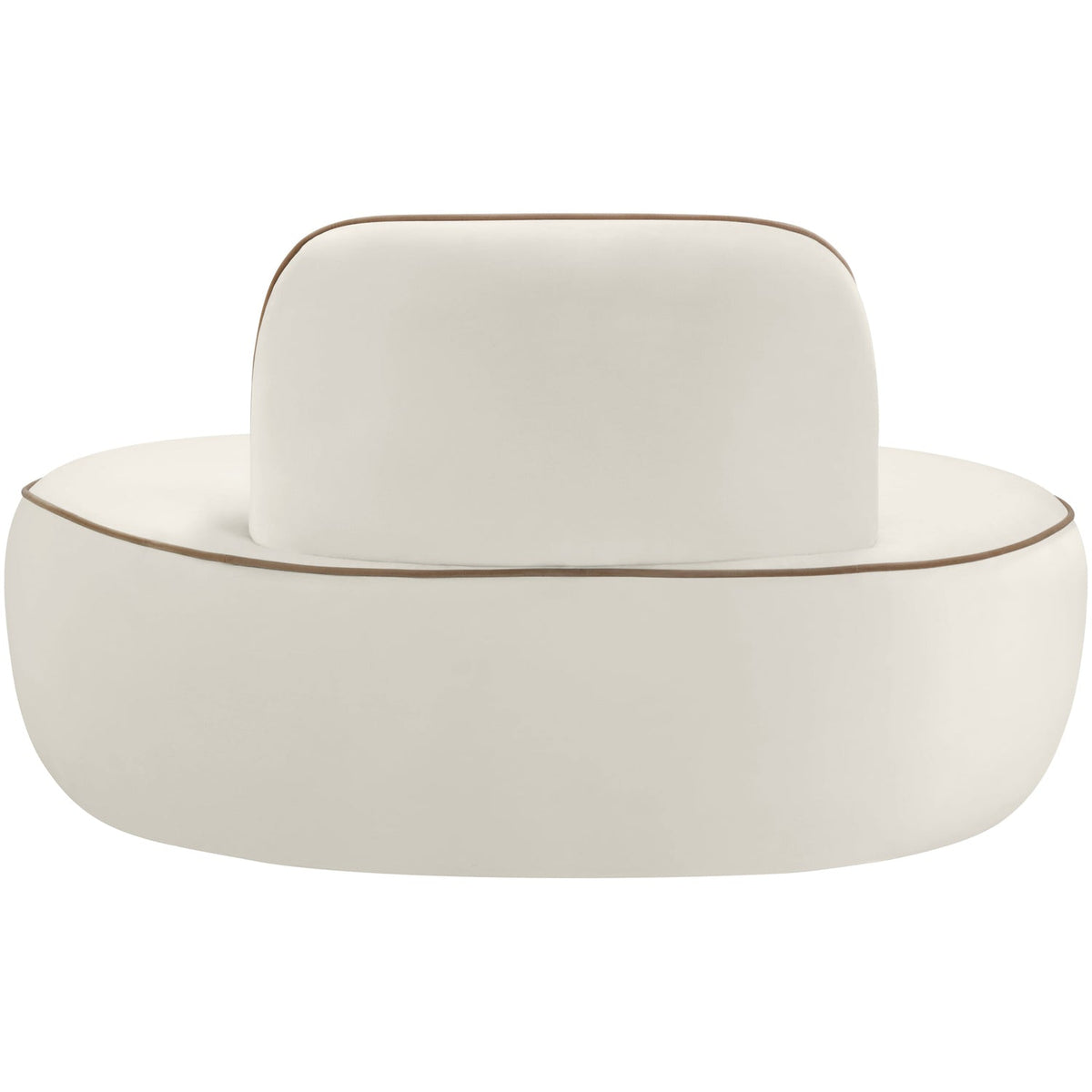 Swerve Cream Velvet Upholstered Chair