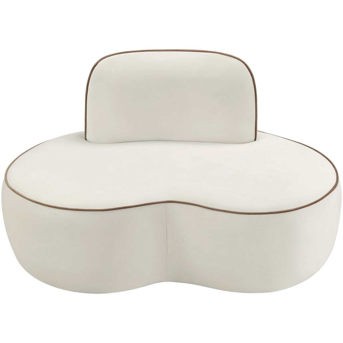 Swerve Cream Velvet Upholstered Chair