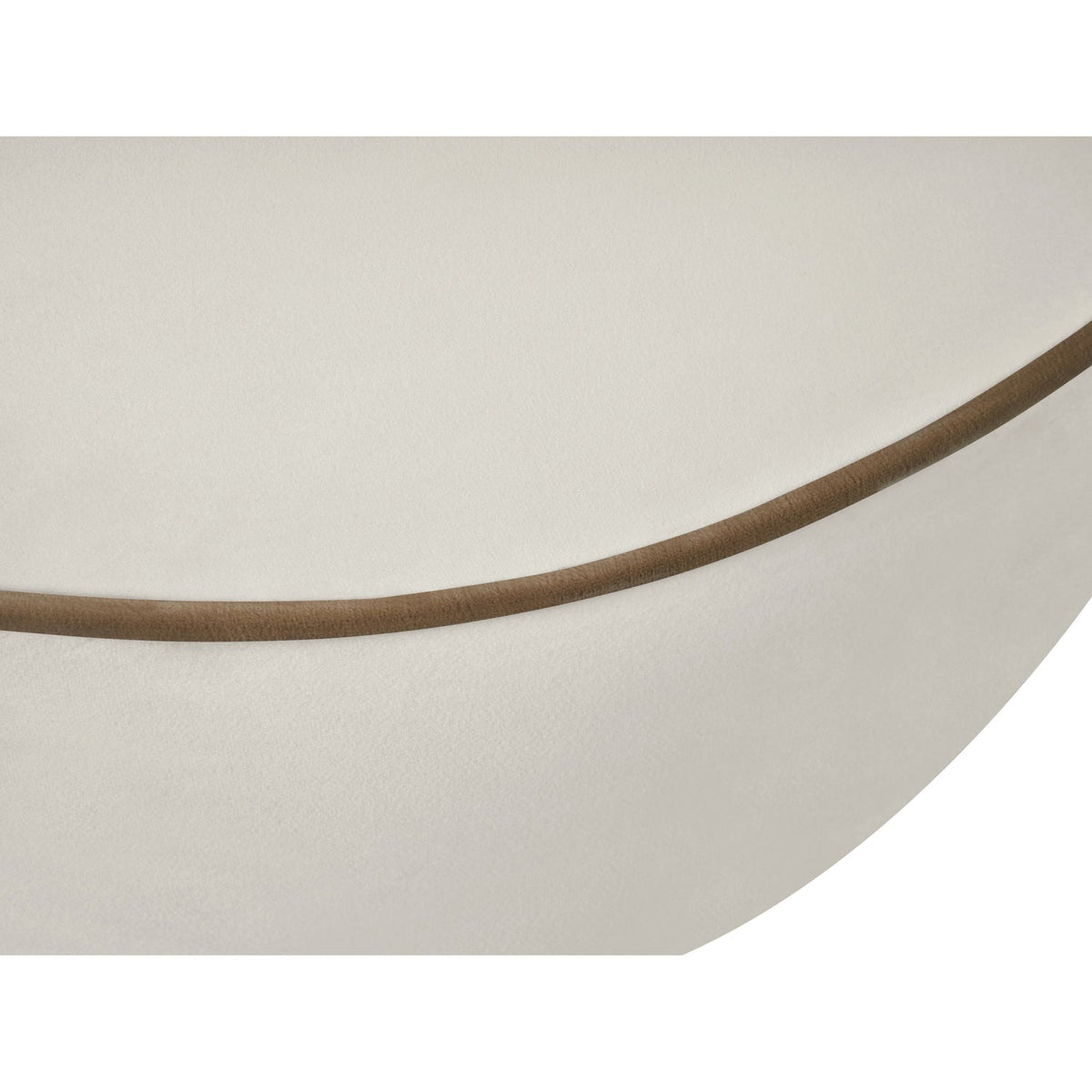 Swerve 10 0in Cream Velvet Upholstered Sofa
