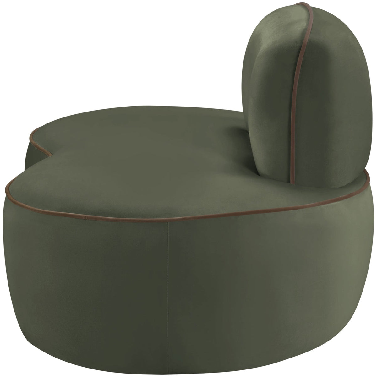 Swerve Green Velvet Upholstered Chair