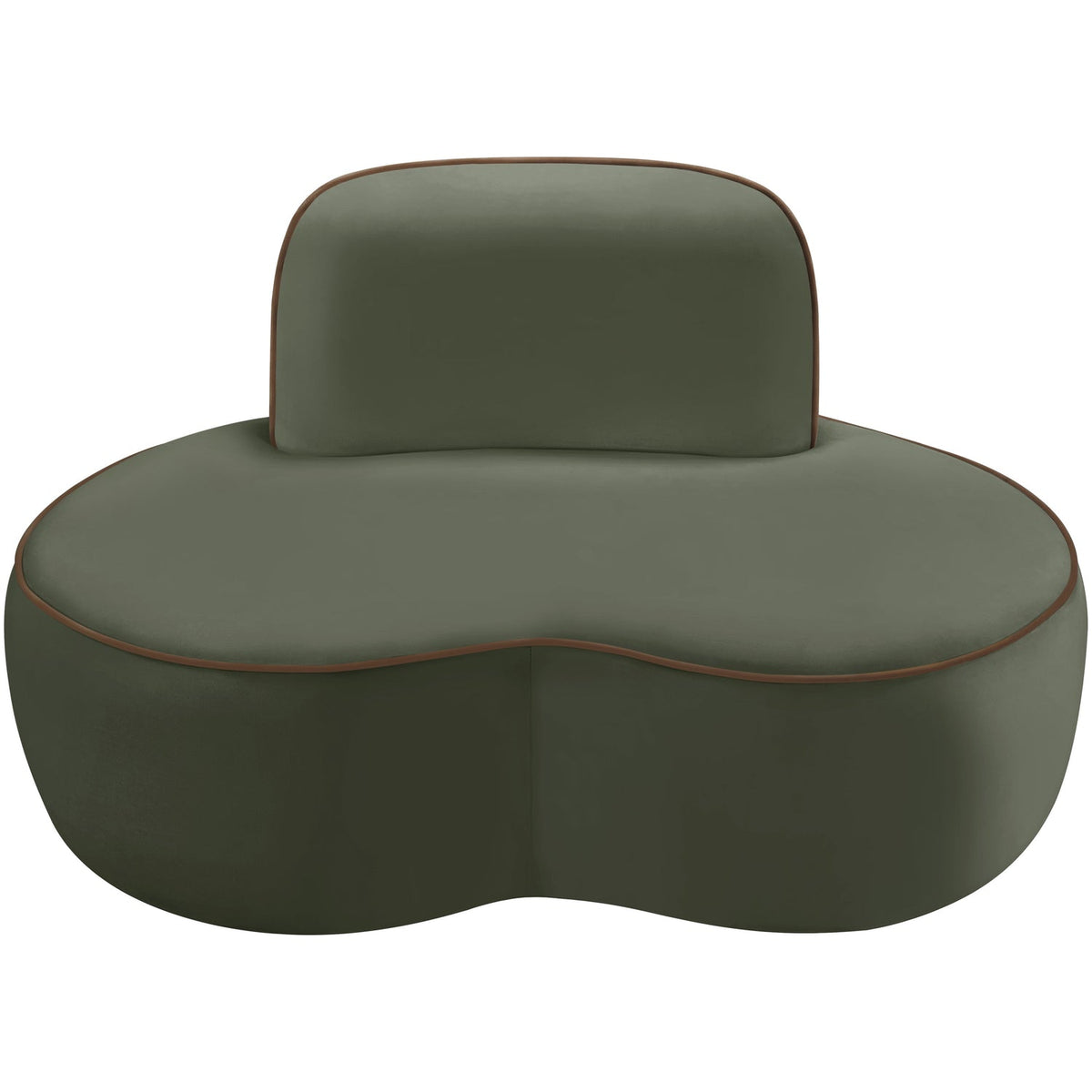 Swerve Green Velvet Upholstered Chair