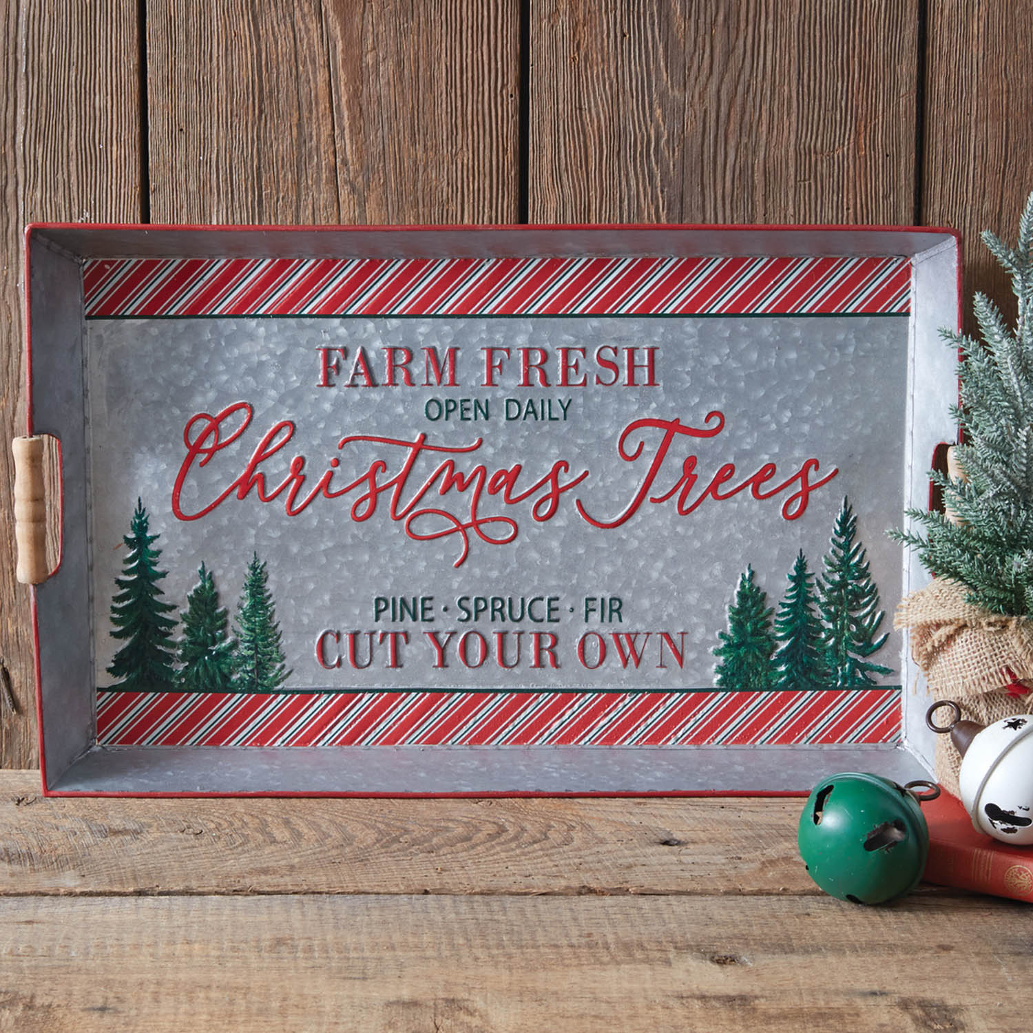 Farm Fresh Christmas Trees Tray