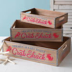 Crab Shack Crate Set of 3