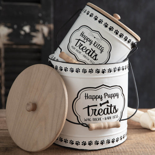 Happy Pet Treat Canister Set of 2
