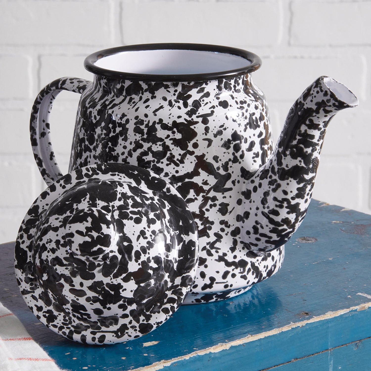 Splattered Enamel Teapot Set of 2