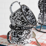 Splattered Enamel Mug Tower Set