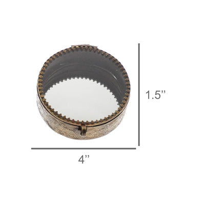 Josphine Round Mirrored Box