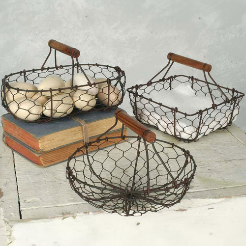 Chicken Wire Basket Set of 3